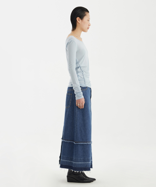YOUTH（ユース）の「Ballerina Long Jersey Top - Light Blue（Tシャツ/カットソー・レディース・その他・S）」の4枚目の写真