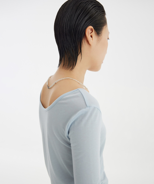 YOUTH（ユース）の「Ballerina Long Jersey Top - Light Blue（Tシャツ/カットソー・レディース・その他・S）」の10枚目の写真