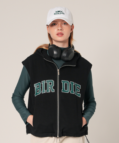 バディフードジップアップベスト BLACK