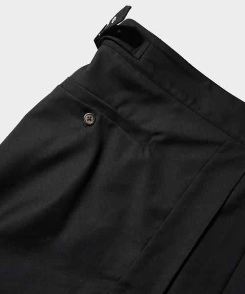 Camphor wood（カンファーウッド）の「EYELET PLEATS WRAP SKIRT / アイレットプリーツラップスカート（スカート・メンズ・ブラック・LARGE/MEDIUM）」の3枚目の写真