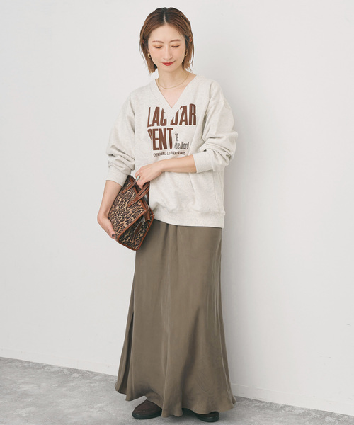 Spick & Span(スピックアンドスパン)の「《新色有り / 追加》ウォッシャブルキュプラフレアスカート(スカート・レディース・ブラックミックス/カーキ/ベージュ系その他・38/36)」の8枚目の写真