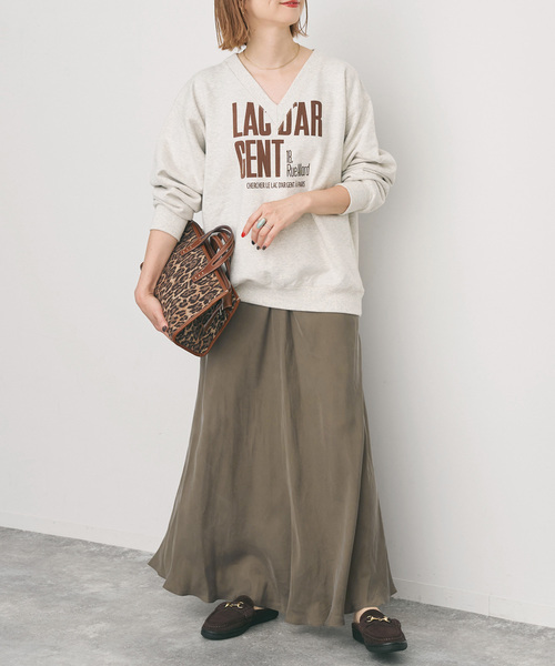 Spick & Span（スピックアンドスパン）の「《新色有り / 追加》ウォッシャブルキュプラフレアスカート（スカート・レディース・ブラックミックス/カーキ/ベージュ系その他・38/36）」の18枚目の写真