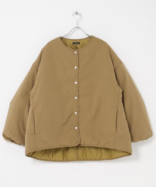 ITEMS URBANRESEARCH（アイテムズ アーバンリサーチ）の「テントシルエット中綿ブルゾン（ダウンジャケット/コート・レディース・ブラック/キャメル・FREE）」の8枚目の写真