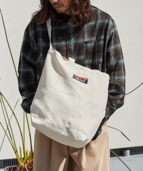NANGA/ナンガ NANGA LOGO 2WAY CANVAS TOTE BAG マチ付き トートバッグ