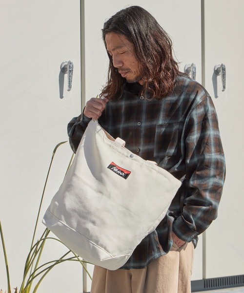 NANGA/ナンガ NANGA LOGO 2WAY CANVAS TOTE BAG マチ付き トートバッグ