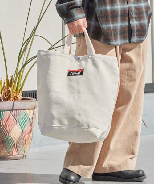 NANGA/ナンガ NANGA LOGO 2WAY CANVAS TOTE BAG マチ付き トートバッグ