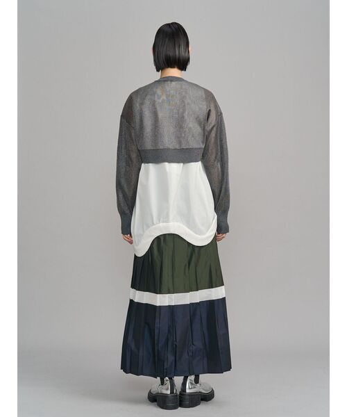 UN3D.(アンスリード)の「FOIL PRINT PLEATS SK / フォイルプリントプリーツスカート(スカート・レディース・カーキ/ライトグレー・38/36)」の7枚目の写真