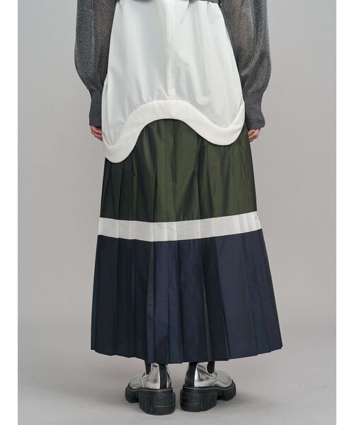 UN3D.(アンスリード)の「FOIL PRINT PLEATS SK / フォイルプリントプリーツスカート(スカート・レディース・カーキ/ライトグレー・38/36)」の10枚目の写真