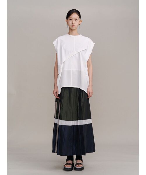 UN3D.(アンスリード)の「FOIL PRINT PLEATS SK / フォイルプリントプリーツスカート(スカート・レディース・カーキ/ライトグレー・38/36)」の13枚目の写真