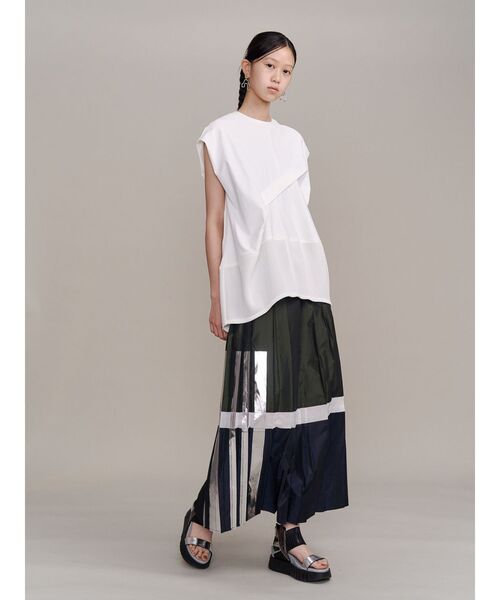 UN3D.(アンスリード)の「FOIL PRINT PLEATS SK / フォイルプリントプリーツスカート(スカート・レディース・カーキ/ライトグレー・38/36)」の15枚目の写真