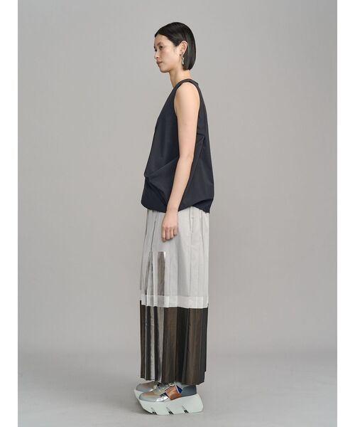 UN3D.(アンスリード)の「FOIL PRINT PLEATS SK / フォイルプリントプリーツスカート(スカート・レディース・カーキ/ライトグレー・38/36)」の16枚目の写真