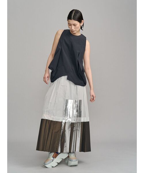 UN3D.(アンスリード)の「FOIL PRINT PLEATS SK / フォイルプリントプリーツスカート(スカート・レディース・カーキ/ライトグレー・38/36)」の19枚目の写真