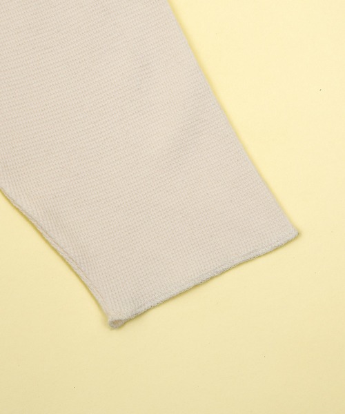 Zooodle(ズードル)の「Damage waffle long sleeve tee - ダメージワッフルロンT -(Tシャツ/カットソー・メンズ・ネイビー/ベージュ・MEDIUM/LARGE)」の10枚目の写真