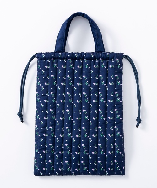 AJUGA.(アジュガ)の「メルトキルティング撥水シューズケース(トートバッグ・レディース・ネイビー/ホワイト・ONE SIZE)」の10枚目の写真