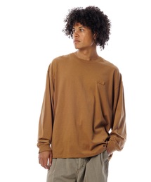 American Cotton Holder L-S Tee / アメリカンコットン後染めホルダー付き長袖Tシャツ