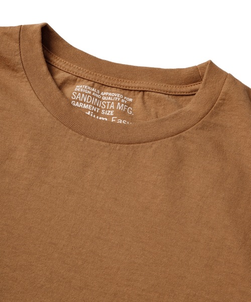 Sandinista(サンディニスタ)の「American Cotton Holder L-S Tee / アメリカンコットン後染めホルダー付き長袖Tシャツ(Tシャツ/カットソー・メンズ・ホワイト/キャメル/ブラック系その他/ブルー・SMALL/MEDIUM/LARGE)」の5枚目の写真