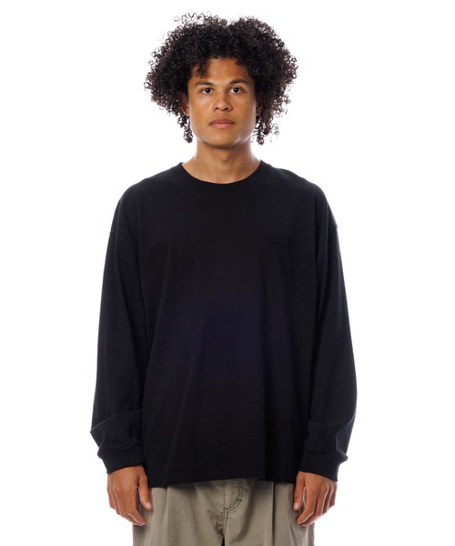Sandinista(サンディニスタ)の「American Cotton Holder L-S Tee / アメリカンコットン後染めホルダー付き長袖Tシャツ(Tシャツ/カットソー・メンズ・ホワイト/キャメル/ブラック系その他/ブルー・SMALL/MEDIUM/LARGE)」の11枚目の写真