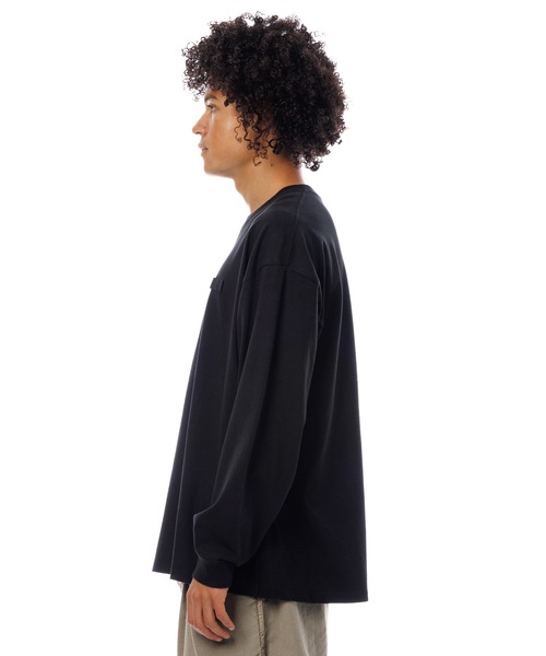 Sandinista(サンディニスタ)の「American Cotton Holder L-S Tee / アメリカンコットン後染めホルダー付き長袖Tシャツ(Tシャツ/カットソー・メンズ・ホワイト/キャメル/ブラック系その他/ブルー・SMALL/MEDIUM/LARGE)」の12枚目の写真