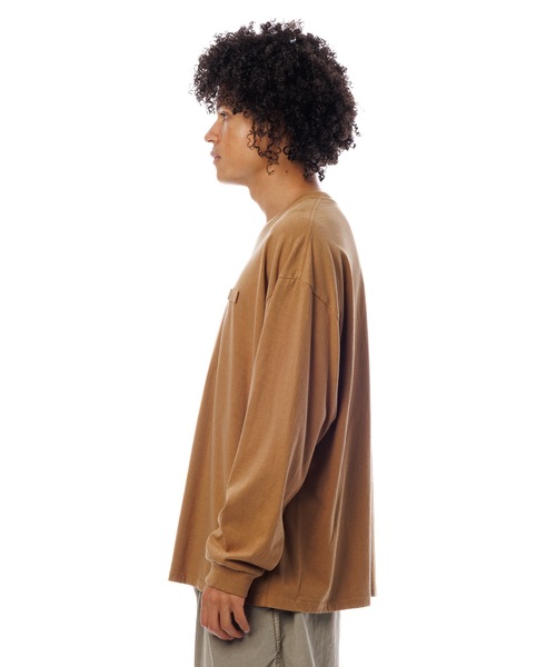 Sandinista(サンディニスタ)の「American Cotton Holder L-S Tee / アメリカンコットン後染めホルダー付き長袖Tシャツ(Tシャツ/カットソー・メンズ・ホワイト/キャメル/ブラック系その他/ブルー・SMALL/MEDIUM/LARGE)」の16枚目の写真