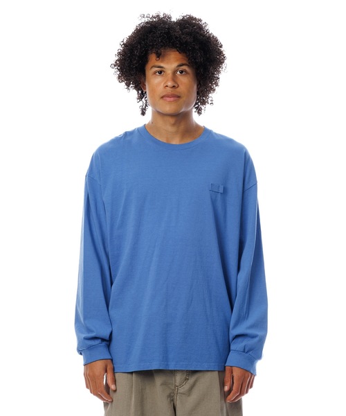 Sandinista(サンディニスタ)の「American Cotton Holder L-S Tee / アメリカンコットン後染めホルダー付き長袖Tシャツ(Tシャツ/カットソー・メンズ・ホワイト/キャメル/ブラック系その他/ブルー・SMALL/MEDIUM/LARGE)」の19枚目の写真