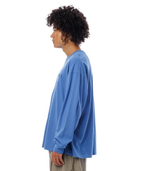 Sandinista(サンディニスタ)の「American Cotton Holder L-S Tee / アメリカンコットン後染めホルダー付き長袖Tシャツ(Tシャツ/カットソー・メンズ・ホワイト/キャメル/ブラック系その他/ブルー・SMALL/MEDIUM/LARGE)」の20枚目の写真