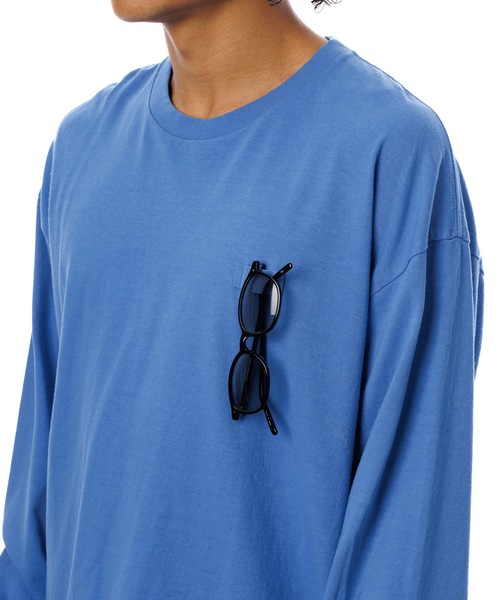 Sandinista(サンディニスタ)の「American Cotton Holder L-S Tee / アメリカンコットン後染めホルダー付き長袖Tシャツ(Tシャツ/カットソー・メンズ・ホワイト/キャメル/ブラック系その他/ブルー・SMALL/MEDIUM/LARGE)」の22枚目の写真