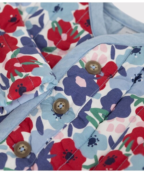 PETIT BATEAU（プチバトー）の「フラワーキルティングブルゾン（カーディガン/ボレロ・キッズ・ホワイト系その他・12MONTH/18MONTH/24MONTH/36MONTH）」の6枚目の写真