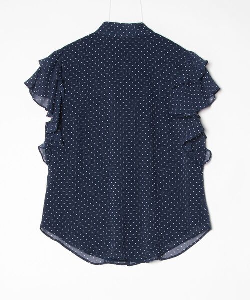 LAUREN RALPH LAUREN（ローレン ラルフ ローレン）の「ポルカドット ジョーゼット タイネック ブラウス（シャツ/ブラウス・レディース・ネイビー系1・XXS/XS/M/S）」の4枚目の写真