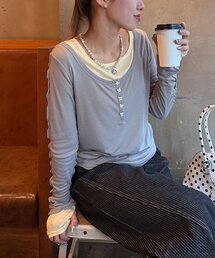 CIAOPANIC | 2点SETストレッチシアーレイヤードトップス(Tシャツ/カットソー)