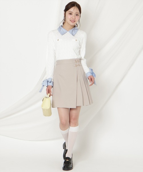 WILLSELECTION(ウィルセレクション)の「リボンカフスドッキングケーブルニット(ニット/セーター・レディース・ネイビー/ミント/グレー/オフホワイト・FREE)」の14枚目の写真