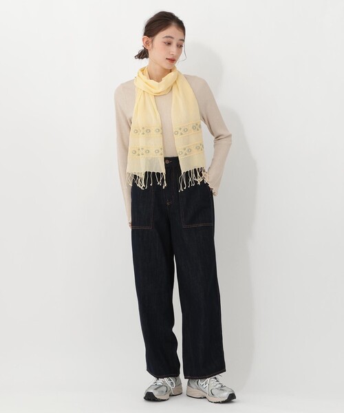 Afternoon Tea(アフタヌーンティー)の「インド刺繍ストール(ストール/ショール・レディース・イエロー・ONE SIZE)」の3枚目の写真