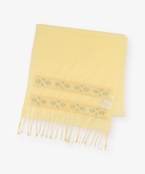 Afternoon Tea(アフタヌーンティー)の「インド刺繍ストール(ストール/ショール・レディース・イエロー・ONE SIZE)」の4枚目の写真