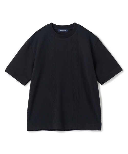 UNION STATION（ユニオンステーション）の「フクレジャガードコンビネーションTシャツ＜ストレッチ・ハンドウォッシャブル＞（Tシャツ/カットソー・メンズ・ブラック/ホワイト/ネイビー・M/LL/L）」の14枚目の写真