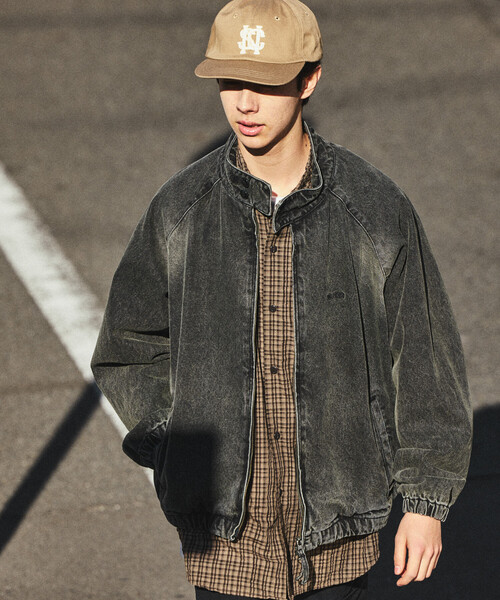 NAUTICA(ノーティカ)の「NAUTICA/ノーティカ 加工 デニム ハリントンジャケット(デニムジャケット・メンズ・ブルー/チャコールグレー・MEDIUM/X-LARGE/LARGE)」の1枚目の写真