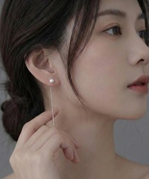 【IZU】 パール&チェーンバースウィングドロップピアス