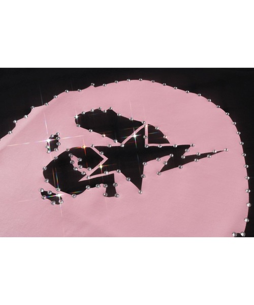 A BATHING APE(アベイシングエイプ)の「CRYSTAL STONE STA EYE BIG APE HEAD TEE(Tシャツ/カットソー・レディース・ホワイト/ブラック・SMALL/X-SMALL/MEDIUM/XX-SMALL)」の4枚目の写真