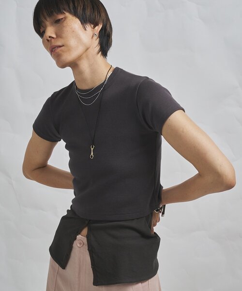 Whim Gazette（ウィムガゼット）の「【GEMINI】半袖Tシャツ（Tシャツ/カットソー・レディース・オフホワイト/チャコールグレー・FREE）」の17枚目の写真