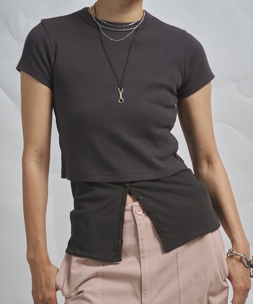 Whim Gazette（ウィムガゼット）の「【GEMINI】半袖Tシャツ（Tシャツ/カットソー・レディース・オフホワイト/チャコールグレー・FREE）」の12枚目の写真