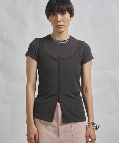 Whim Gazette（ウィムガゼット）の「【GEMINI】半袖Tシャツ（Tシャツ/カットソー・レディース・オフホワイト/チャコールグレー・FREE）」の11枚目の写真