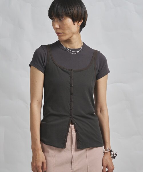 Whim Gazette（ウィムガゼット）の「【GEMINI】半袖Tシャツ（Tシャツ/カットソー・レディース・オフホワイト/チャコールグレー・FREE）」の10枚目の写真