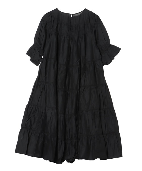 merlette（マーレット）の「Merlette / PARADIS(コットンハーフスリーブティアードワンピース)（ワンピース・レディース・ブラック・34）」の2枚目の写真