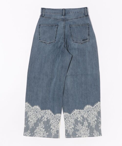 COEL（コエル）の「レースコンビデニムワイドパンツ（デニムパンツ・レディース・ブルー/ブラック・38/36）」の19枚目の写真