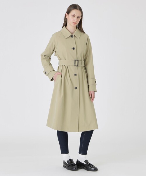 BLUE LABEL CRESTBRIDGE（ブルーレーベルクレストブリッジ）の「【一部店舗限定】ツイルストレッチステンカラーコート（ステンカラーコート・レディース・ベージュ・40/38/36）」の2枚目の写真