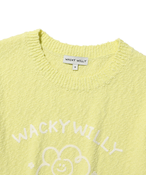 Wacky WiLLy(ワッキーウィリー)の「ウィメンズビッグリリーグラフィック半袖ニットグリーン(ニット/セーター・レディース・その他・SMALL/MEDIUM)」の4枚目の写真