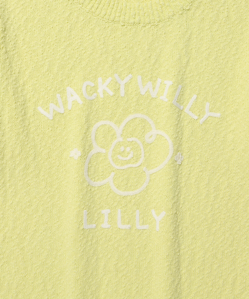 Wacky WiLLy(ワッキーウィリー)の「ウィメンズビッグリリーグラフィック半袖ニットグリーン(ニット/セーター・レディース・その他・SMALL/MEDIUM)」の5枚目の写真