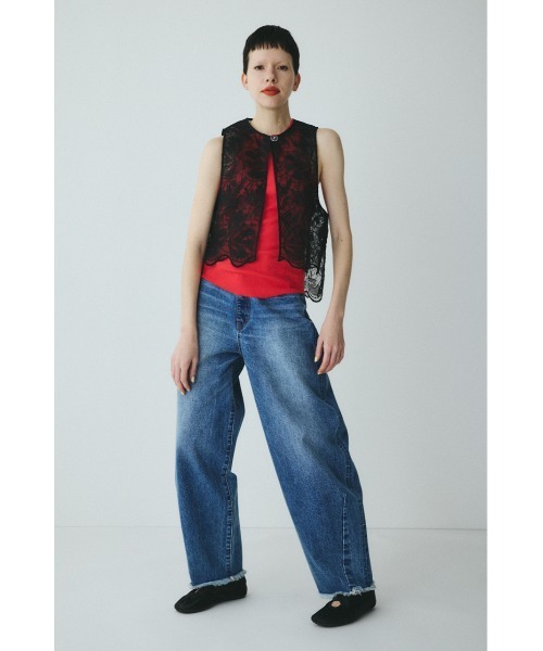 HeRIN.CYE(ヘリンドットサイ)の「Lace vest レースベスト(ベスト・レディース・オフホワイト/ブラック/ベージュ・FREE)」の13枚目の写真