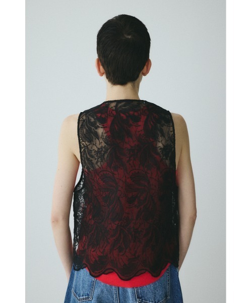 HeRIN.CYE(ヘリンドットサイ)の「Lace vest レースベスト(ベスト・レディース・オフホワイト/ブラック/ベージュ・FREE)」の16枚目の写真