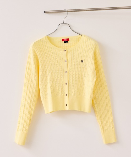 POLO BCS（ポロ ビーシーエス）の「【POLO BCS】ミニケーブルノーカラーカーディガン（カーディガン/ボレロ・レディース・イエロー/ホワイト/ネイビー/ブラック・FREE）」の21枚目の写真