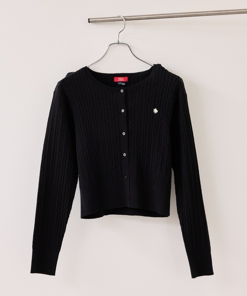 POLO BCS（ポロ ビーシーエス）の「【POLO BCS】ミニケーブルノーカラーカーディガン（カーディガン/ボレロ・レディース・イエロー/ホワイト/ネイビー/ブラック・FREE）」の22枚目の写真
