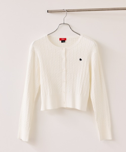POLO BCS（ポロ ビーシーエス）の「【POLO BCS】ミニケーブルノーカラーカーディガン（カーディガン/ボレロ・レディース・イエロー/ホワイト/ネイビー/ブラック・FREE）」の11枚目の写真
